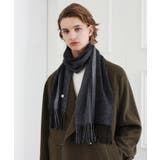 【ラッピング巾着セット】カシミヤブレンドパネルマフラー | TAKEO KIKUCHI | 詳細画像16 