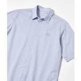 ブルー(092) | 【LIMITED】ワンポイントロゴ刺繍 綿麻半袖シャツ | TAKEO KIKUCHI