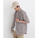 【LIMITED】ワンポイント刺繍 綿麻チェック 半袖シャツ | TAKEO KIKUCHI | 詳細画像10 