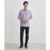 【LIMITED】ワンポイント刺繍 綿麻チェック 半袖シャツ | TAKEO KIKUCHI | 詳細画像29 