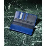 ブルー(692) | 配色型押しレザー 長財布 | TAKEO KIKUCHI