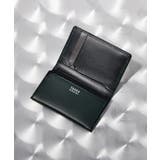 グリーン(622) | 配色型押しレザー名刺入れ&ICカード段付き | TAKEO KIKUCHI