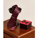 ラズベリーピンク(073) | 【BOXセット】無地ネクタイ&タイバー | TAKEO KIKUCHI