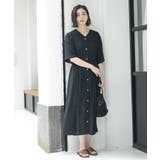 シャーリングフィット&フレアワンピース【洗濯機洗い可】 | OPAQUE.CLIP | 詳細画像2