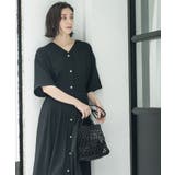 シャーリングフィット&フレアワンピース【洗濯機洗い可】 | OPAQUE.CLIP | 詳細画像3