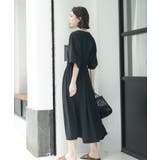 シャーリングフィット&フレアワンピース【洗濯機洗い可】 | OPAQUE.CLIP | 詳細画像6