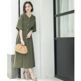 シャーリングフィット&フレアワンピース【洗濯機洗い可】 | OPAQUE.CLIP | 詳細画像10