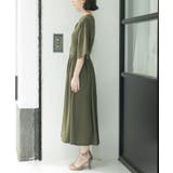 シャーリングフィット&フレアワンピース【洗濯機洗い可】 | OPAQUE.CLIP | 詳細画像30