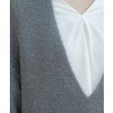 クリアシャギーVネックニット【洗える】 | OPAQUE.CLIP | 詳細画像30