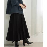 ブラック(619) | ラメニットプリーツスカート【洗える】 | OPAQUE.CLIP