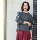 配色ラインクルーネックニット | OPAQUE.CLIP | 詳細画像5