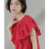 レッド(062) | 刺繍レースカラーブラウス | OPAQUE.CLIP