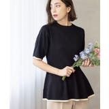 配色ライン ペプラムニット | OPAQUE.CLIP | 詳細画像7 