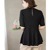 配色ライン ペプラムニット | OPAQUE.CLIP | 詳細画像10 