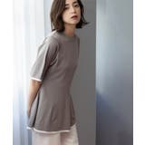 配色ライン ペプラムニット | OPAQUE.CLIP | 詳細画像17 