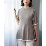 配色ライン ペプラムニット | OPAQUE.CLIP | 詳細画像32 