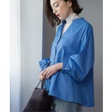 ブルー(092) | 前あき後ろフレアブラウス | OPAQUE.CLIP