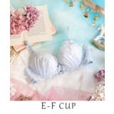 サックスブルー(090) | ブラム ブラジャー(E-F)<リサマリ ミラクル谷間ブラ> | Risa Magli