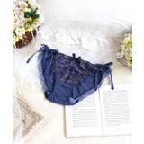 ネイビー(094) | イリーナ リボンショーツ | Risa Magli