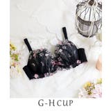 ブラック(019) | ナヨン ブラジャー(G-H)<バストアップタイプ> | Risa Magli