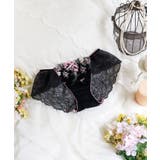 ブラック(019) | ナヨン レースショーツ | Risa Magli