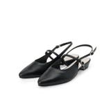 ブラック(019) | バックストラップフラットパンプス | ESPERANZA