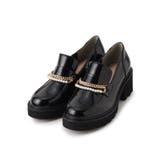 ブラック(219) | チェーン＆パール調モチーフローファー 24SS | ESPERANZA