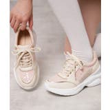 ピンク(972) | グリッター×ツイード ラインストーンスニーカー | ESPERANZA