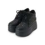 きゅんフィット厚底フラットキルティングスタッズスニーカー | ESPERANZA | 詳細画像12 