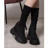 スニーカーソールラインストーンニットブーツ | ESPERANZA | 詳細画像5 