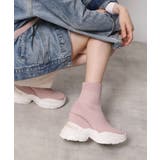 スニーカーソールラインストーンニットブーツ | ESPERANZA | 詳細画像7 