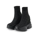 スニーカーソールラインストーンニットブーツ | ESPERANZA | 詳細画像12 