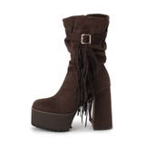 【EC&SHIBUYA109店限定モデル】厚底フリンジ3WAYショートブーツ | ESPERANZA | 詳細画像9