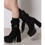 ブラック(119) | 【EC&SHIBUYA109店限定モデル】厚底フリンジ3WAYショートブーツ | ESPERANZA