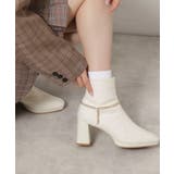アイボリー(304) | チェーンベルト2WAYショートブーツ | ESPERANZA