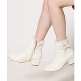 アイボリー(104) | 折り返しフェイクファー2WAYショートブーツ | ESPERANZA