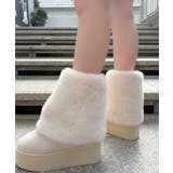 【EC先行販売】フェイクファー付き2WAYムートン調ブーツ | ESPERANZA | 詳細画像2 