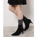 ブラック(119) | ジュエルヒールショートブーツ | ESPERANZA