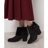 ブラック(119) | 2WAYフェイクファー付きショートブーツ | ESPERANZA