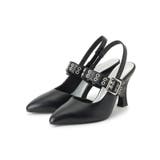 ブラック(019) | グロメットバックストラップパンプス | ESPERANZA