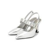 シルバー(208) | グロメットバックストラップパンプス | ESPERANZA