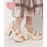 【ラク盛り／サンダル】リピーター続出／脚長美脚 クロスストラップサンダル | ESPERANZA | 詳細画像1 