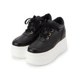 ブラック(019) | ゴールドライン厚底フラットスニーカー | ESPERANZA