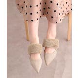 【Fur Collection】ファー付き2WAYスリングバックミュールパンプス | ESPERANZA | 詳細画像4