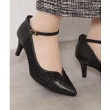 ブラック(919) | 【VALENTINE Collection】ハートカットストラップパンプス | ESPERANZA