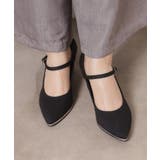 ブラック(319) | ラメパイピングストラップパンプス | ESPERANZA