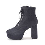 【ラク盛り/ショートブーツ】リピーター続出/脚長美脚 厚底レースアップブーツ | ESPERANZA | 詳細画像20