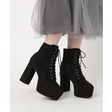 【ラク盛り/ショートブーツ】リピーター続出/脚長美脚 厚底レースアップブーツ | ESPERANZA | 詳細画像11