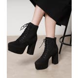 【ラク盛り/ショートブーツ】リピーター続出/脚長美脚 厚底レースアップブーツ | ESPERANZA | 詳細画像8