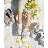 ツイード風フラワーベルト厚底スニーカー | ESPERANZA | 詳細画像1 